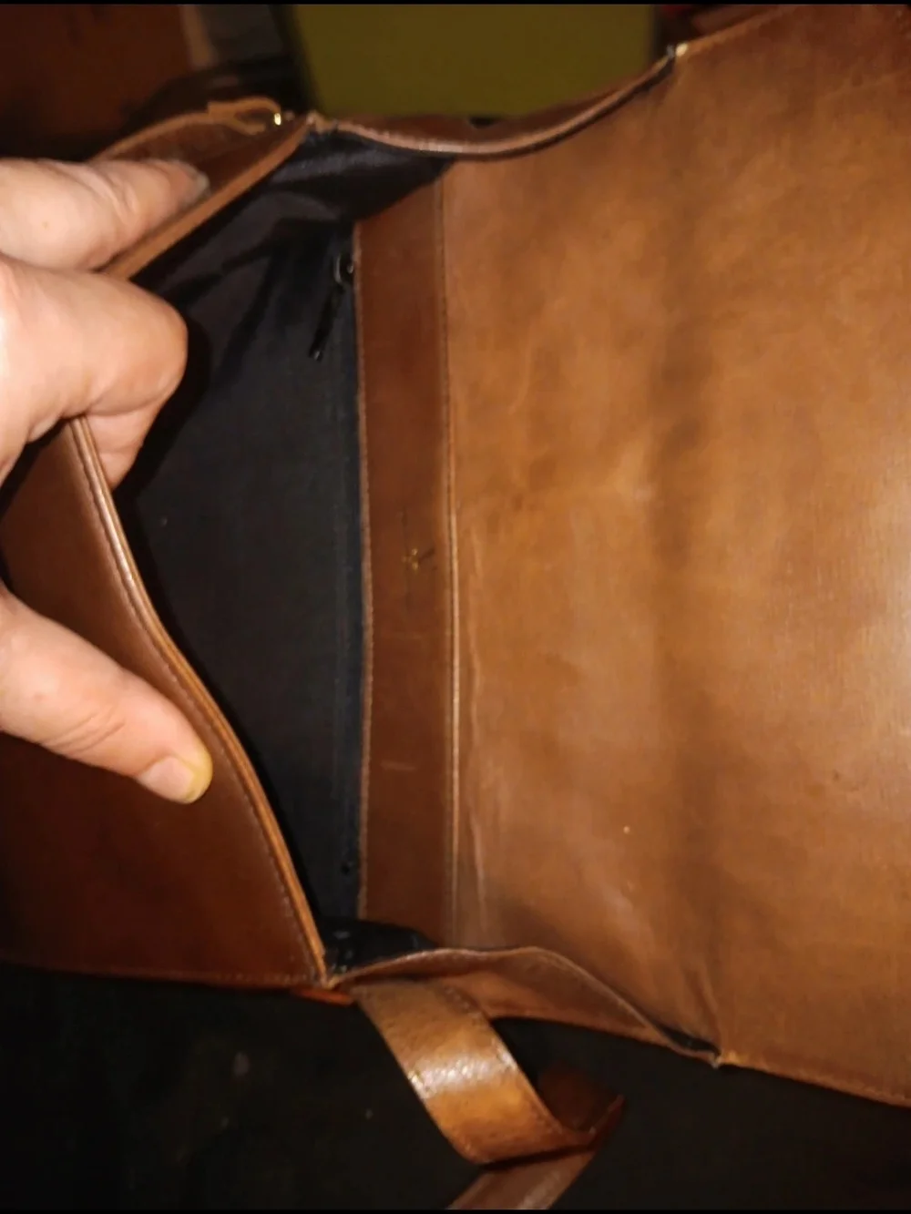 Valentino Garavani Leather Brown Crossbody Messenger Bag